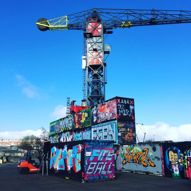Amsterdam: Urban Bike Tour, Graffiti Art & Magnet Fishing - NDSM’s cranes, shipyards, and changing graffiti