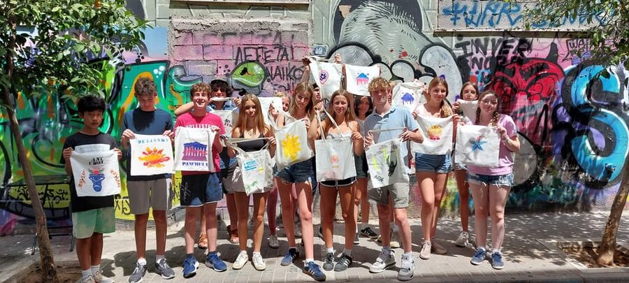 Athens: Graffiti Workshop and Tote Bag Painting Experience - Athens street art begins at Kerameikos