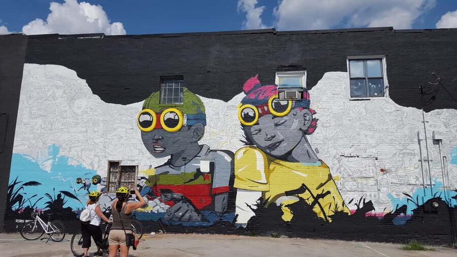Atlanta: Street Art & Mural Bike Tour - The Outkast mural and Atlanta’s musical identity
