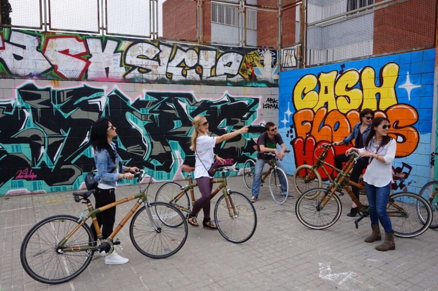 Barcelona: 3.5-Hour Street Art Tour by Bamboo Bike - Riding handmade bamboo bikes through Barcelona