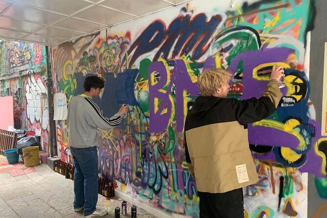 Fun Graffiti Workshop: The Art of Aerosol and Color - From marker sketch to spray-painted wall
