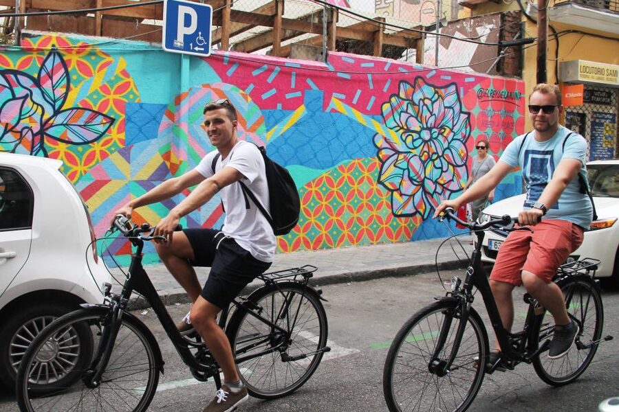 Madrid: Street Art Bike Tour - Alonso Martínez and the First Boa Mistura Stop