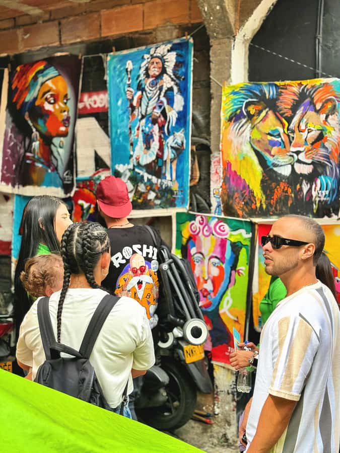 Medellín Comuna 13 local guides snacks and your own graffiti - Making your own graffiti