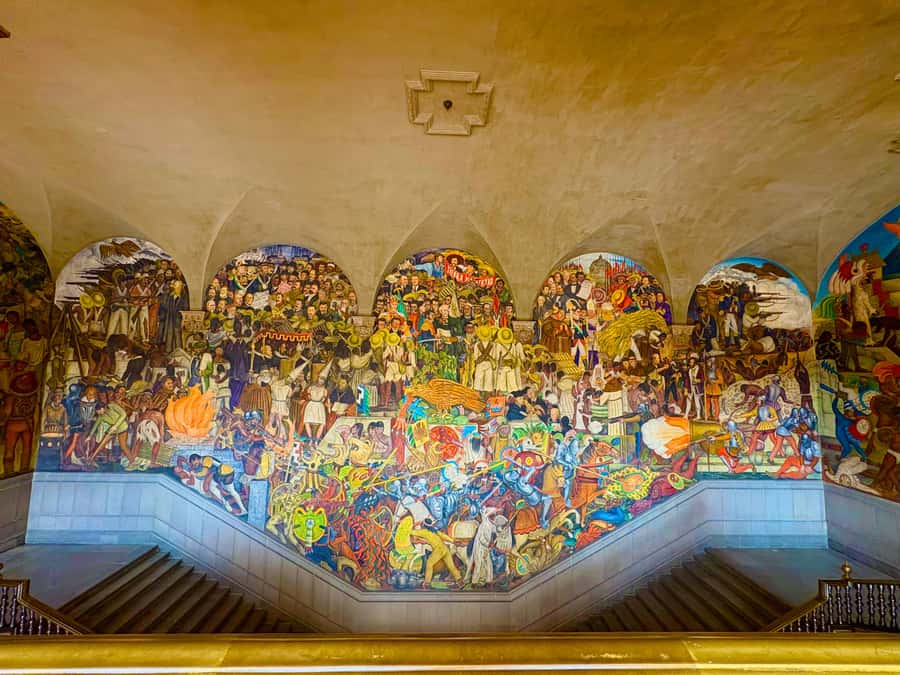 Mexico City: Diego Rivera's Murals Guided Walking Tour - Twenty-five minutes at the Diego Rivera Mural Museum
