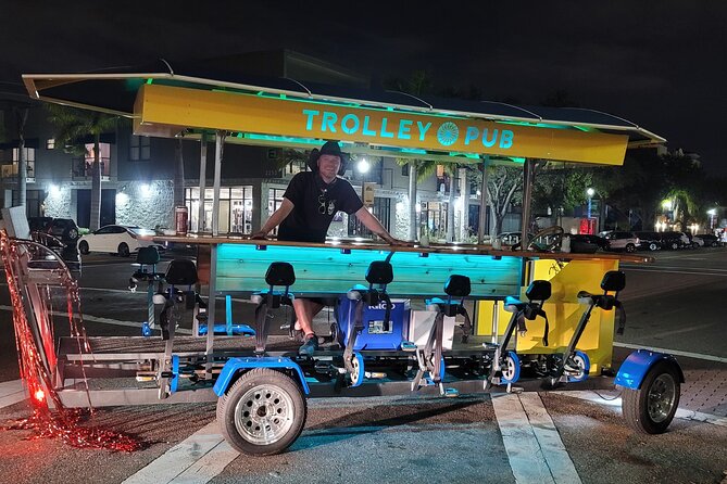 Party Bike through St. Pete with Bar+Mural Stops on Trolley Pub - Pinellas Ale Works for a dog-friendly brewery break