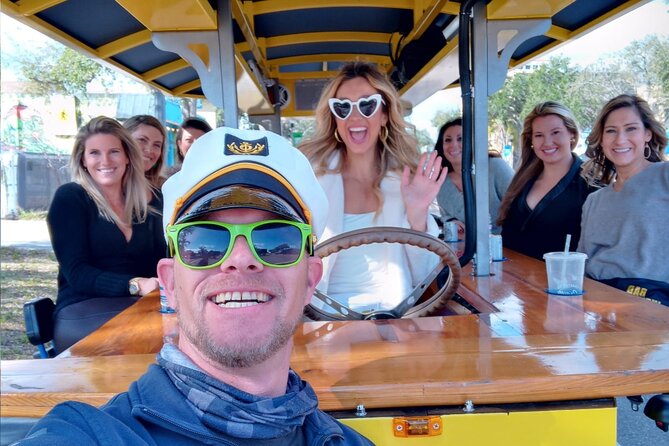 Party Bike through St. Pete with Bar+Mural Stops on Trolley Pub - Pedaling, seating, and the real physical effort