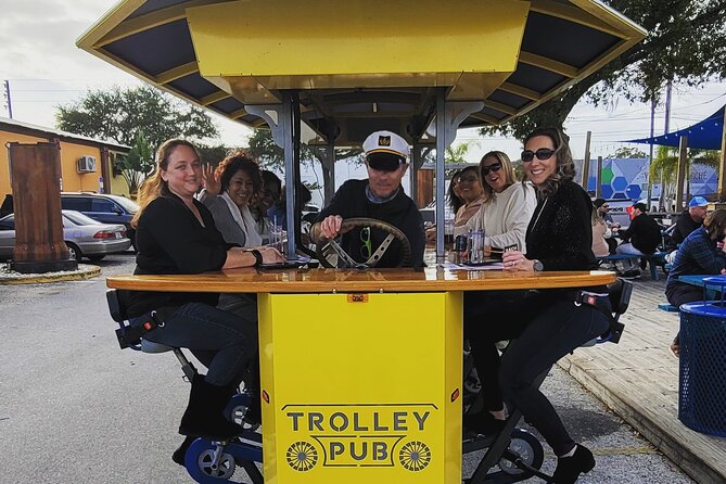 Party Bike through St. Pete with Bar+Mural Stops on Trolley Pub - Ferg’s Sports Bar for food, drinks, and noise