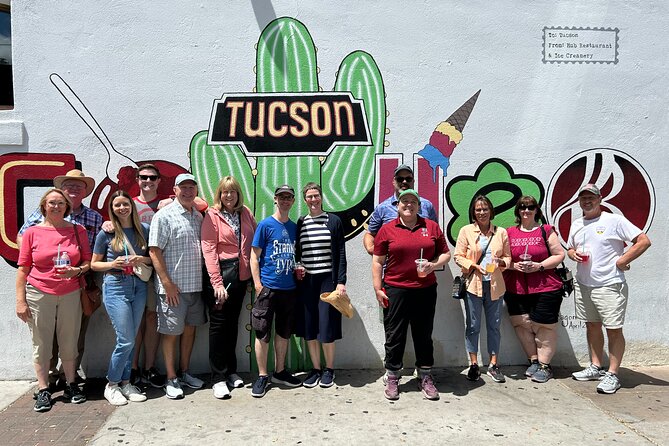 Tucson Food Tours- Locally Owned Mural and History Tour - The courthouse with the pink facade
